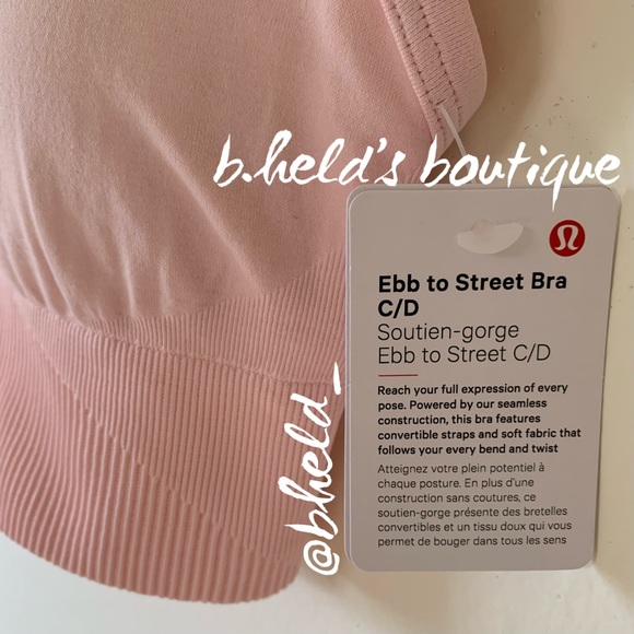 lululemon Ebb To Street Bra in Strawberry Milkshake Pink Size 4 Brand New NWT - Picture 2 of 15